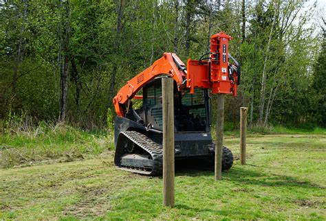 used skid steer post driver